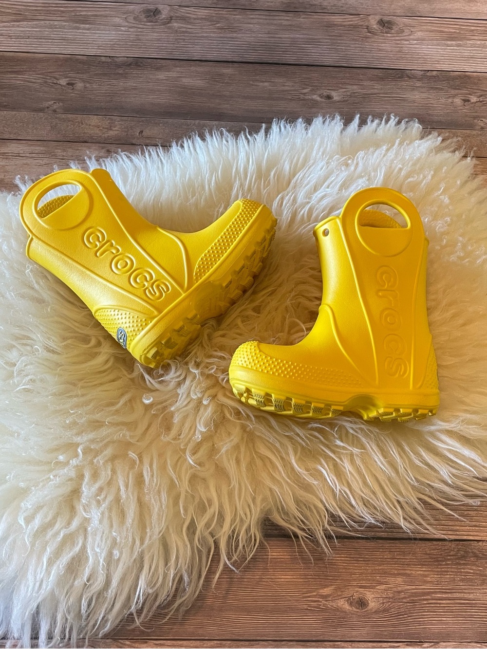 CROCS Kids Yellow Rain & Snow Boots